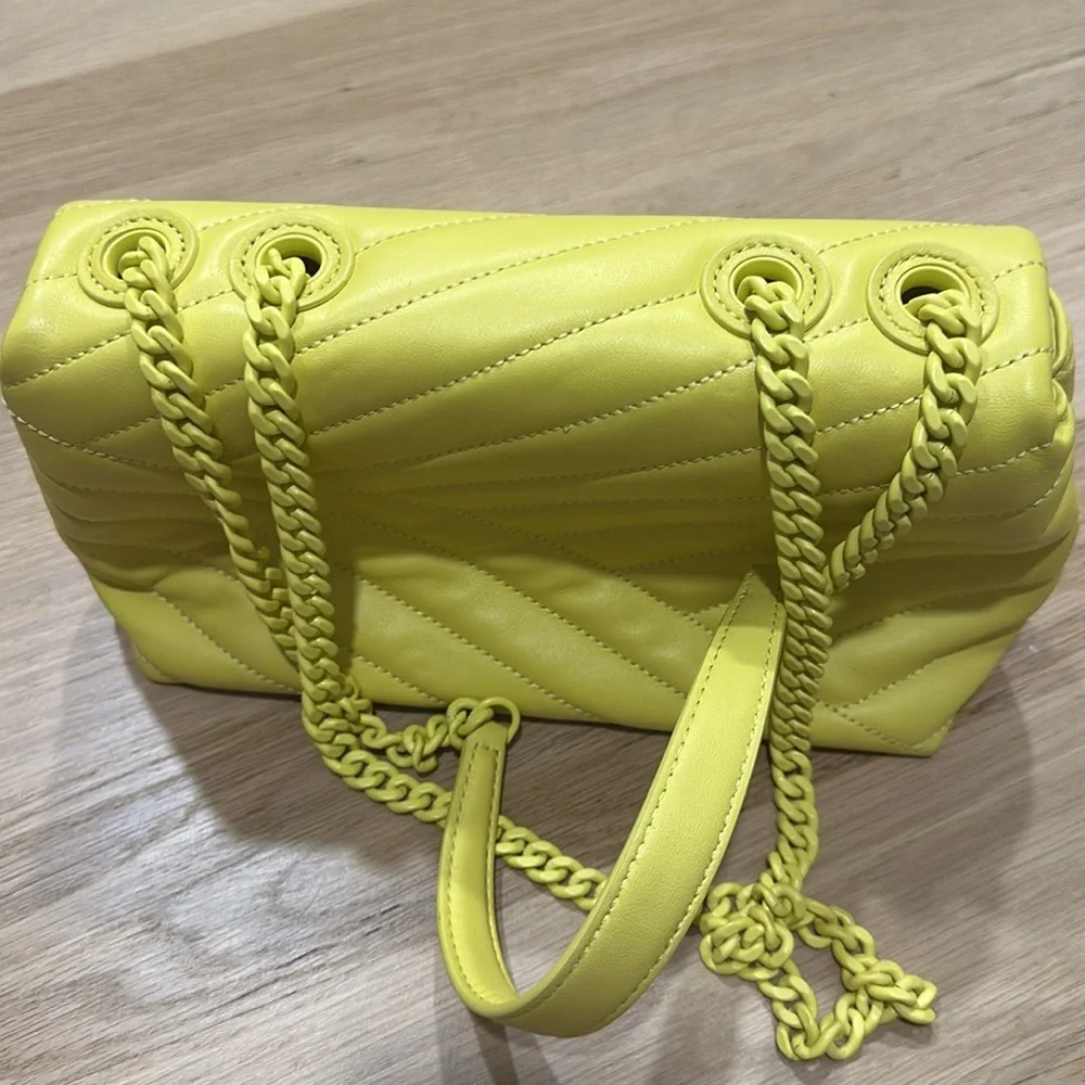Tory Burch leather yellow satchel